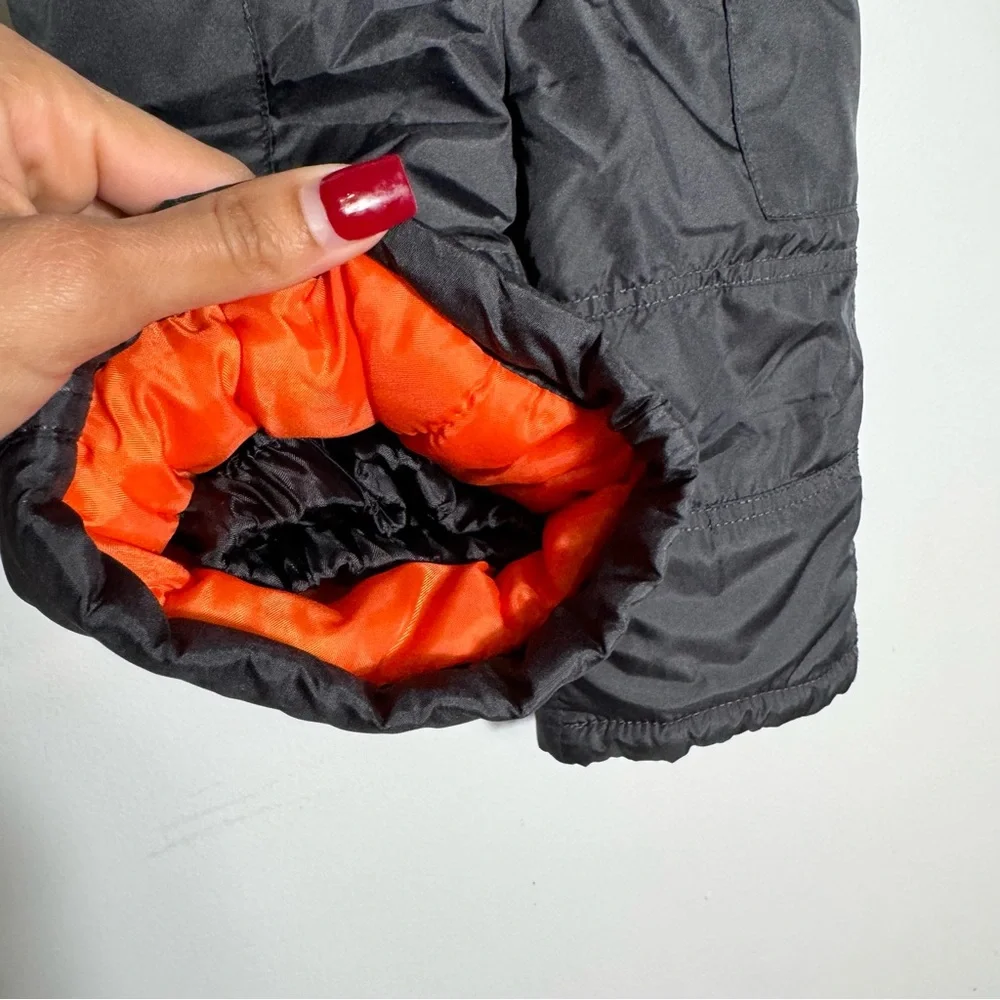 Carter's Snow Bib Pants Toddler 12 M Gray Orange Insulated Winter Ski Warm Unise